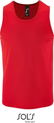 Image de SOLs 02073 | Débardeur homme Sporty - Couleur : Rouge - Taille : L