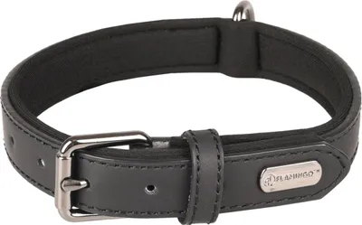 Produktbild von Flamingo Halsband Binti schwarz, Maße: 52/62 cm / 30 mm