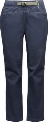 Dunkelblaue W Ethos Pants von Black Diamond; geeignet für Klettern und Bouldern.