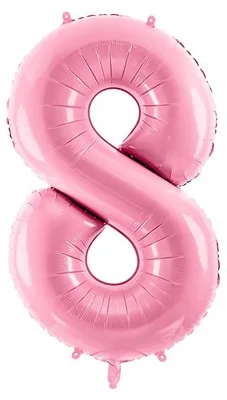 Immagine prodotto di Pallone numerico grande rosa pastello 86 cm