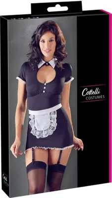 Produktbild von Dienstmädchen-Kleid S mit Spitze und abnehmbaren Trägern