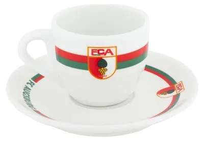 Produktbild von FC Augsburg Espresso-Set, 4-teilig, 80 ml Tassen, spülmaschinen- und mikrowellengeeignet