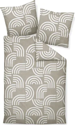 Produktbild von Janine Design Feinbiber-Bettwäsche-Garnitur DAVOS 65157 Farbe naturell Größe 135x200+80x80 cm