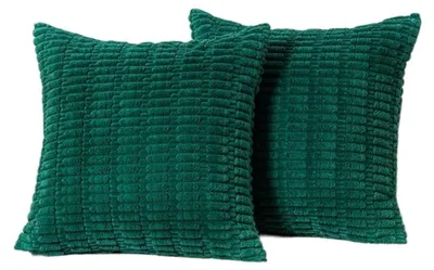 Produktbild von Omgoods - Kissenbezüge aus Rippenvelours - 2 Stück - 55 x 55 cm - Plüsch - Dekorativ - Geeignet für Wohnzimmer/Büro - Kissenbezug