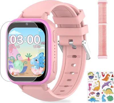 Produktbild von Kinder Smartwatch mit Anruffunktion,31 Puzzlespielen, Multifunktionale Smartwatch für Kinder, Jungen und Mädchen(Rosa)
