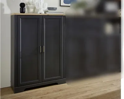 Produktbild von Aktenschrank Jasmin in graphit grau Akzente Artisan Eiche