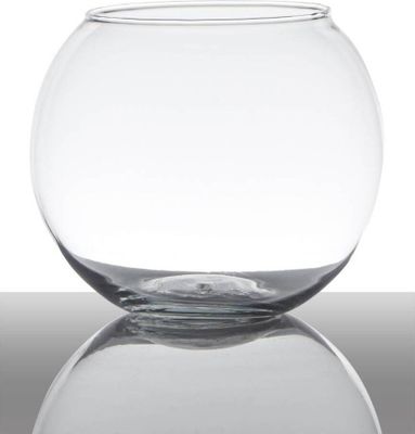 Teelichthalter, Kugelvase BALL H. 7cm D. 9,5cm transparent rund Glas Hakbijl