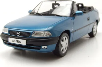 Produktbild von Whitebox 124234 Opel Astra F Cabrio 1994 blau metallic 1:24