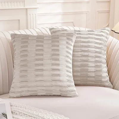 Immagine prodotto di Set di 2 federe decorative, 60x60 cm, color avorio