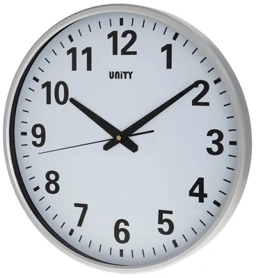 Immagine prodotto di Orologio da parete extra grande, 38 cm - Design elegante - Argento