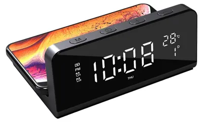 Produktbild von Inter Sales Radio-Wecker mit Wireless Charging ECQ-103