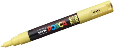 Produktbild von Fasermaler Uni Posca PC-1MC 0,7 gelb Packung mit 6 Stück