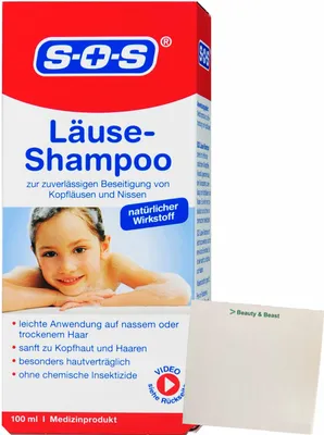 Produktbild von SOS Kinder Läuse Shampoo (100ml Packung) + usy Block