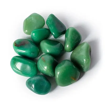 Produktbild von Trommelsteine ​​aus grünem Quarz, A-Qualität – ±3–8 cm; ±500g