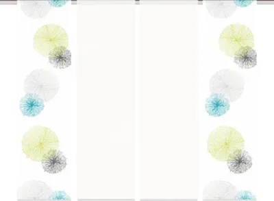 Produktbild von Schiebegardine 4er-Set Scoppio grün 60x245 cm