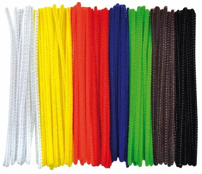 Produktbild von Playbox Chenille-Basteldraht bunt flexibel 15cm 100 Stück