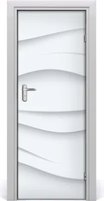 Produktbild von Tulup Türaufkleber 75x205 cm Dekorative Aufkleber Selbstklebend Wasserdichte Tapete Abnehmbar Schlafzimmer Wohnzimmer Wohnkultur - abstrakte Wellen