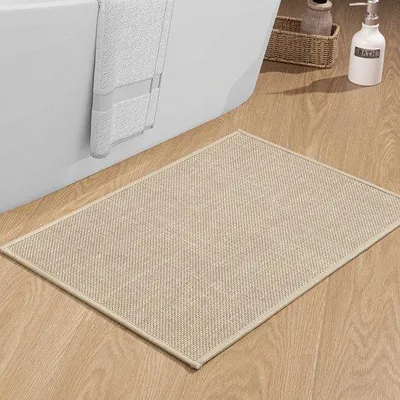 Immagine prodotto di Tappetino da bagno antiscivolo Unyqoos®, 43 x 61 cm, assorbente, con fondo in gomma antiscivolo, facile da pulire e salvaspazio – ideale per bagno, cucina e ingresso