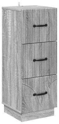 Image de Armoire à tiroirs Sonoma gris 33 x 34,5 x 87 cm