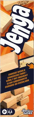 Image de Jeu d'empilage JENGA avec 54 blocs en bois pour s'amuser en famille