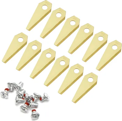 Produktbild von 12x Trade-Shop Messer Titan-Klingen mit Schrauben kompatibel mit Bosch Indego 400, Indego S+ 400, Indego 400 Connect, Indego 450, Indego 800