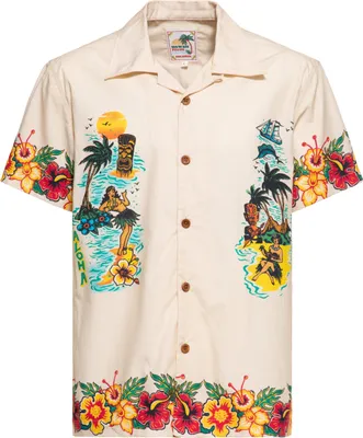 Produktbild von King Kerosin Kurzarmhemd Herren Honolulu Tropical Hawaiian Style Shirt natur 3XL