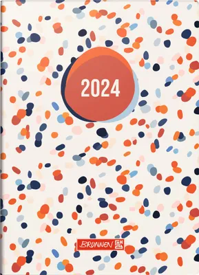 Produktbild von BRUNNEN 1073115034 Wochenkalender Taschenkalender 2024 "Sprinkle" Modell 731 2 Seiten = 1 Woche Blattgröße 10 x 14 cm Grafik-Einband