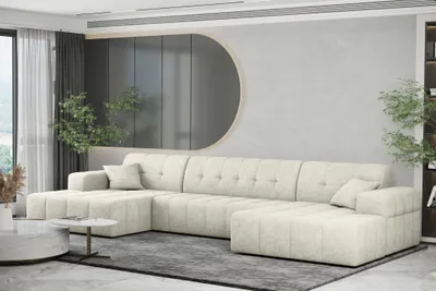 Productafbeelding van Zitmeubel, hoekbank NANCY, bekleed met stof "Perfect Harmony Pearl"