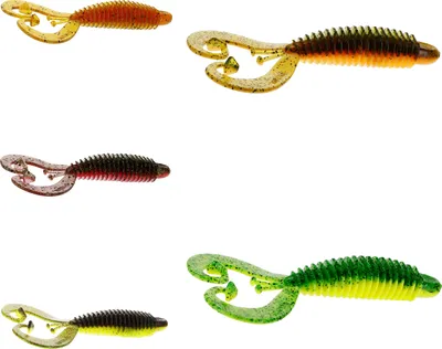 Produktbild von Westin RingCraw Curltail 9cm 6g - 5 Gummiköder, Farbe:Black/Chartreuse