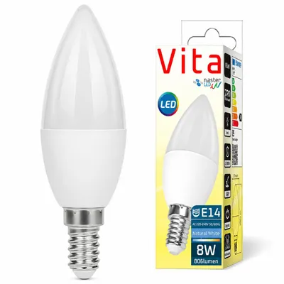 Produktbild von MasterLED LED-Kerzenlampe E14 8 W 680 lm 4000 K tralweiß C37 für Wohnräume