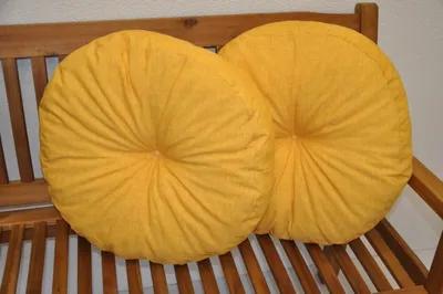 Obrázek produktu pro Polštář kulatý velký žlutý set 2 kusy