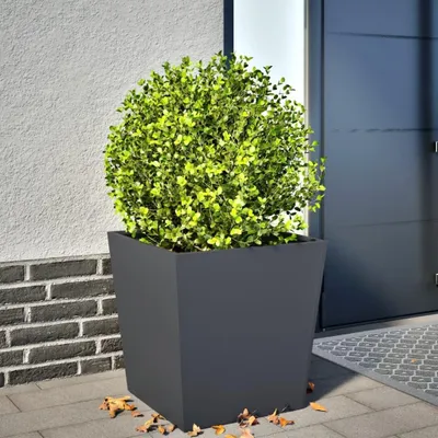 Produktbild von Pflanzkübel aus Stahl in Anthrazit, 50 x 50 x 50 cm