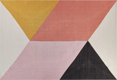 Obrázok produktu pre BELIANI Koberec viacfarebný bavlna 160 x 230 cm geometrický vzor obdĺžnikový tvar ručne tkaný moderný štýl obývačka spálňa