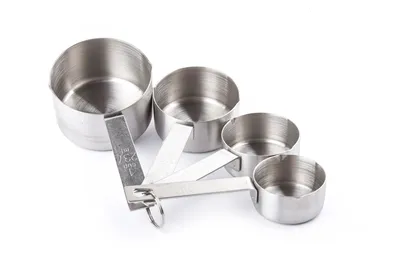 Produktbild von Messbecher Messlöffel 4er Set 1/4-1/3-1/2-1 Cup Edelstahl 20Gauge