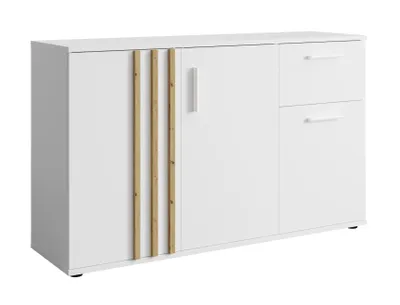 Produktbild von AX LIVING Kommode mit Schublade Turell 3T1S – 120 cm breit, Weiß