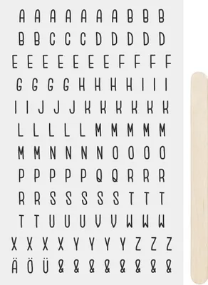 Produktbild von HEYDA Rubbelsticker Buchstaben schwarz
