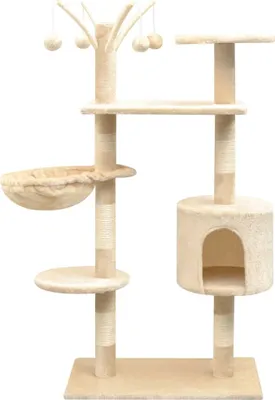 Image de Arbre à chat avec griffoirs en sisal 125 cm Beige