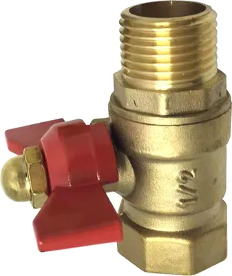 Produktbild von Messing-Kugelhahn Wasserleitung Absperrschalter mit T-Griff Rohrgewinde Fitting für Hausindustrie Innengewinde Außengewinde