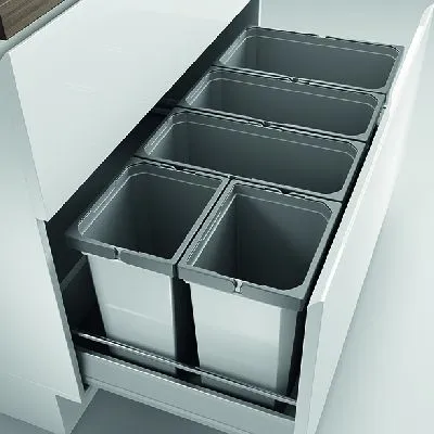 Produktbild von Naber Cox® Box 2T 1000-5. Abfallsammler, hellgrau. - Mülleimer