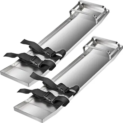 Obrázek produktu pro Betonové kolenní desky, nerezové kolenní kluzáky - 76,2 x 20,3 cm - pár s popruhy