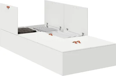 Immagine prodotto di Struttura letto con contenitore Bianco 80 x 200 cm