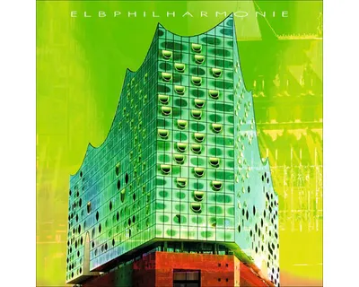 Produktbild von Glasbild Hamburg Elbphilharmonie grün 50x50 cm