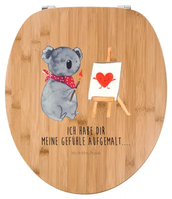 Produktbild von Mr. & Mrs. Panda WC Sitz Koala Künstler - Transparent - Geschenk, Klobrille, klo deckel, Zeichnen, Toilettendeckel, WC-Sitz, Gefühle, Liebe, Koalabär, Klodeckel