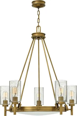 Zdjęcie produktu dla Żyrandol Collier stary mosiądz 5xE27x60W metal wym:78x68x68cm IP20 Hinkley