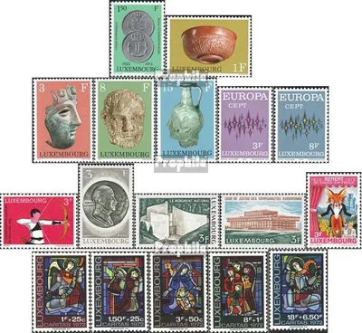 Produktbild von Briefmarken Luxemburg 1972 Mi 841-857 (kompl.Ausg.) Jahrgang 1972 komplett postfrisch Sondermarken
