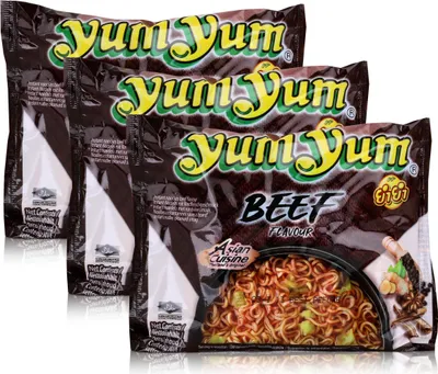 Produktbild von Yum Yum Instant Nudeln Rind 60g - BEEF - Fertiggericht (3er Pack)