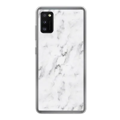 Produktbild von MuchoWow® Handyhülle Schutzhülle Hülle für Samsung Galaxy A41 Marmor - Luxus - Weiß - Grau - Marmoroptik Silikon Softcase Handy Hülle - Mobiltelefon