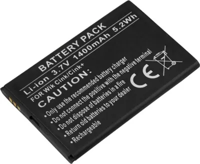 Zdjęcie produktu dla Avizar, bateria litowo-jonowa 1400 mAh 3,7 V do smartfonów Wiko Cink, czarna