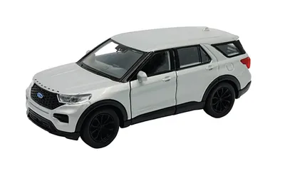 Produktbild von FORD EXPLORER 2023 Modellauto 11,8cm Metall Modell Auto mit Rückzugmotor Spielzeugauto 70 (Silber-Metallic)