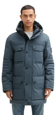 Produktbild von TOM TAILOR Herren Hybrid Parka mit aufgesetzten Taschen,27604 - Stormy Blue, XL
